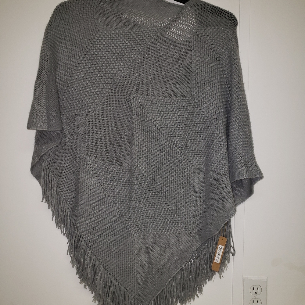 Gray poncho